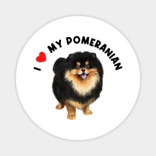 I Love My Pomeranian Cute Pomeranian Puppy Dog Magnet